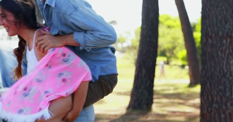 Playful Moment at Outdoor Festival