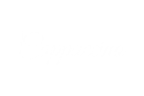 Stylized Cappuccino Word on Transparent Background