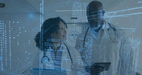 Doctors Analyzing Digital Innovations in Healthcare Environment