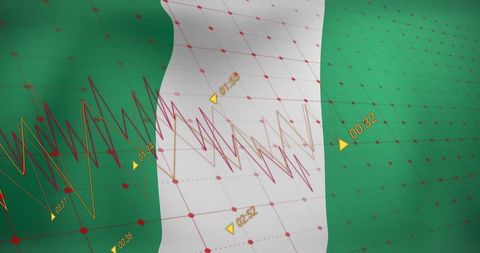 Digital Investment Analysis on Nigerian Flag Background - Download Free Stock Images Pikwizard.com