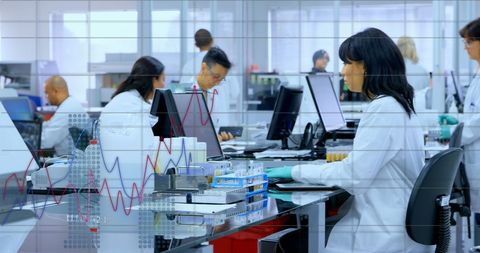 Scientists Analyzing Data in Modern Laboratory Setting - Download Free Stock Images Pikwizard.com