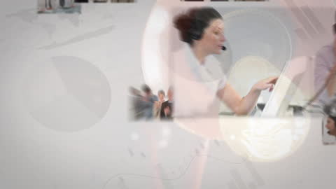 Business Data Processing Digital Animation with Diverse Team