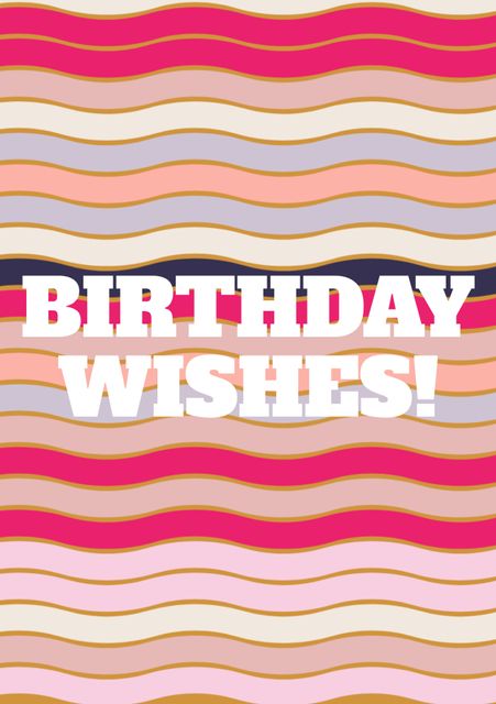 Birthday Wishes Text Over Colorful Wave Pattern Background - Download Free Stock Videos Pikwizard.com