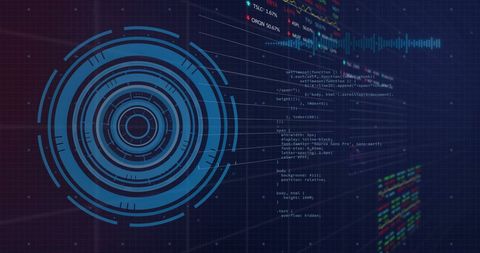 Futuristic Financial Data Processing Visualization with Digital Elements - Download Free Stock Images Pikwizard.com