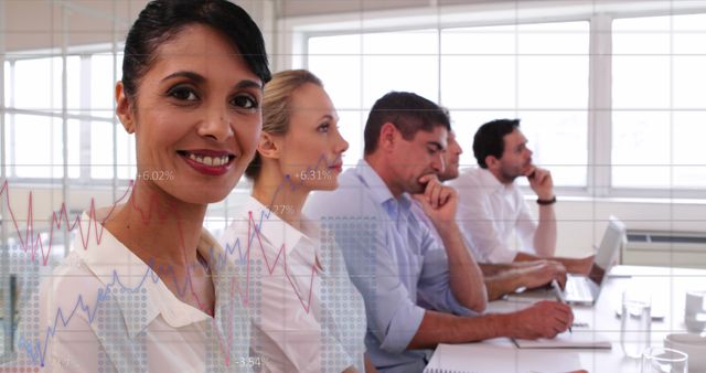 Diverse Business Team in an Office Meeting Smiling - Download Free Stock Images Pikwizard.com