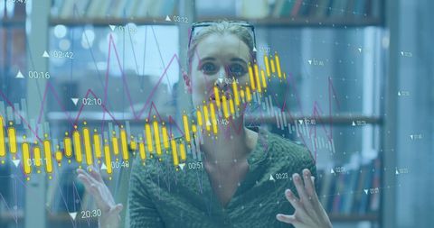 Professional Woman Explaining Data During Video Conference