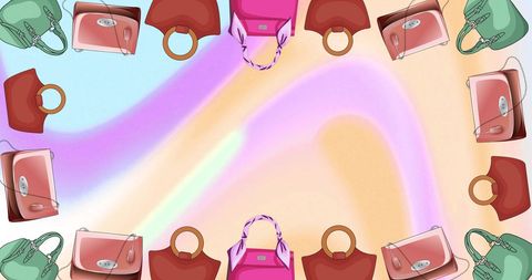 Colorful Designer Bags with Abstract Pastel Background - Download Free Stock Images Pikwizard.com