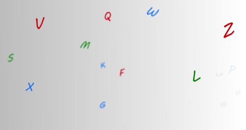 colorful letters on white background moving left - Download Free Stock Images Pikwizard.com