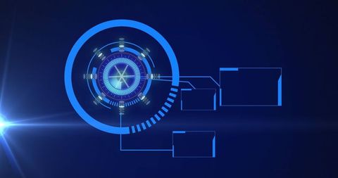 Futuristic Digital Scanning with Dynamic Data Interface - Download Free Stock Images Pikwizard.com