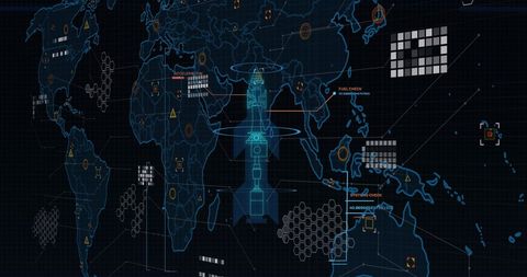Futuristic Digital Interface With World Map Analytics Visualization - Download Free Stock Images Pikwizard.com