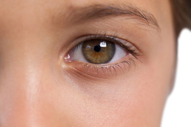 Close-up of boy with hazel eyes