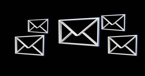 Digital Envelope Icons on Black Background Representing Email Communications - Download Free Stock Images Pikwizard.com