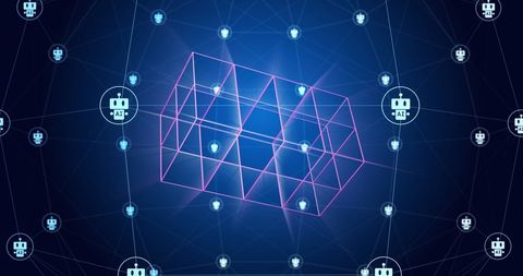 AI Data Processing Network with Digital Interface - Download Free Stock Images Pikwizard.com