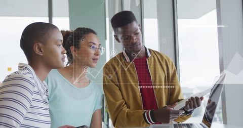 Tech Professionals Analyzing Digital Financial Data