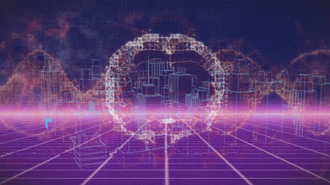 Digital Data Processing with Futuristic Graphical Interface