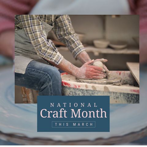 artisan potter shaping clay in workshop for national craft month - Download Free Stock Templates Pikwizard.com