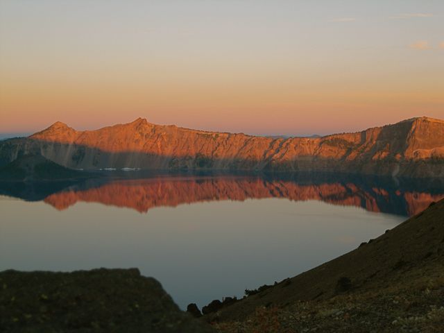 Beautiful Sunset Over Peaceful Mountain Lake - Download Free Stock Photos Pikwizard.com