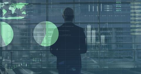 businessman analyzing digital financial data dashboard - Download Free Stock Images Pikwizard.com