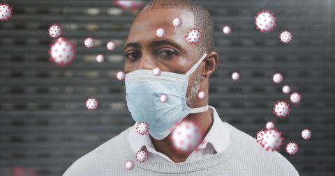 Masked Man Facing Covid-19 Virus Illustrations - Download Free Stock Images Pikwizard.com