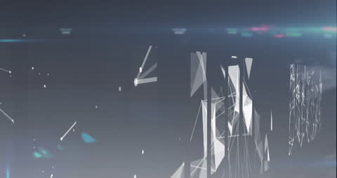 Abstract Geometric Shapes with Digital Interface Theme