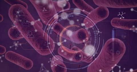 Digital Interface with Virus Cells and Molecular Structures - Download Free Stock Images Pikwizard.com