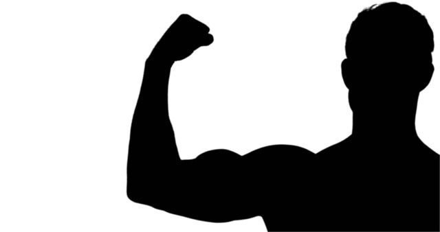 Silhouette of Muscle Flexing Athletic Male Bodybuilder - Download Free Stock Images Pikwizard.com