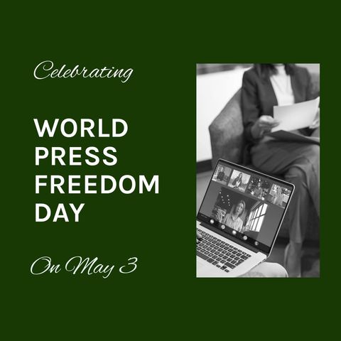 Celebrating World Press Freedom Day with Virtual Business Meeting - Download Free Stock Templates Pikwizard.com