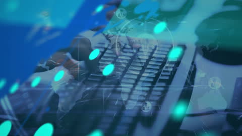 Digital Network and Cybersecurity Concept Animation