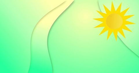 Vibrant Yellow Sun on Gradient Green Abstract Background - Download Free Stock Images Pikwizard.com