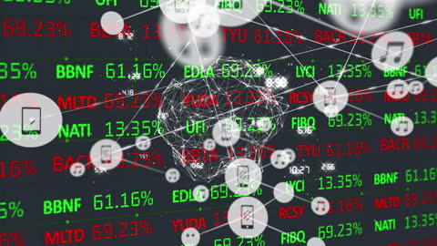 Global Connectivity and Stock Market Technology Concept
