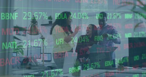 Diverse Team Analyzing Financial Stock Market Trends in Office - Download Free Stock Images Pikwizard.com