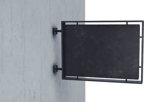 blank black business sign attached to wall with transparent space - Download Free Stock Videos Pikwizard.com