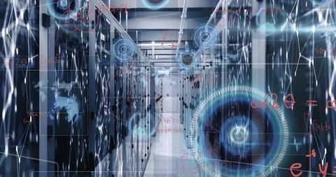high-tech data processing in modern server room - Download Free Stock Images Pikwizard.com
