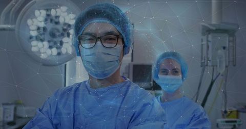 Surgeons in Operating Room with Innovative Technology