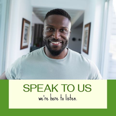 smiling man with positive message for mental health awareness - Download Free Stock Templates Pikwizard.com