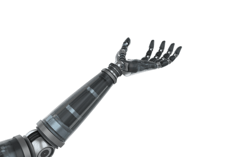 Cutting-edge Transparent Cyborg Hand Reaching Skyward - Download Free Stock Videos Pikwizard.com