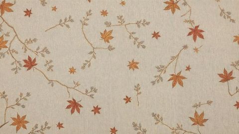 Maple leaf and twig textile with autumn tones