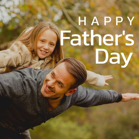 Joyful father and daughter bonding outdoors for father's day