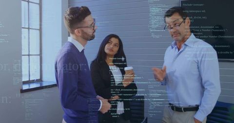 Collaborating Professionals Brainstorming in Modern Office