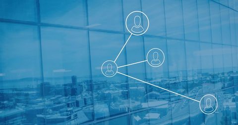 Global Networking Concept with Profile Icons and Cityscape - Download Free Stock Images Pikwizard.com