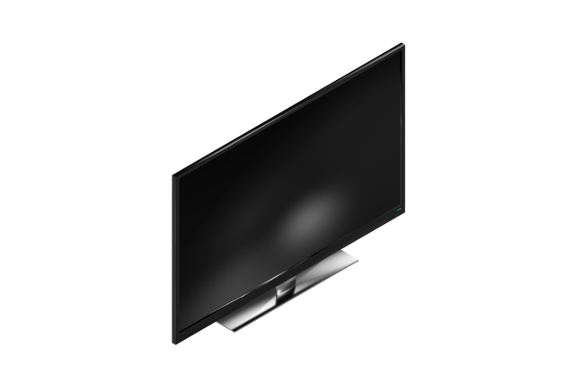 Transparent View of Black Flat Screen TV Isolated on White Background High Angle - Download Free Stock Videos Pikwizard.com