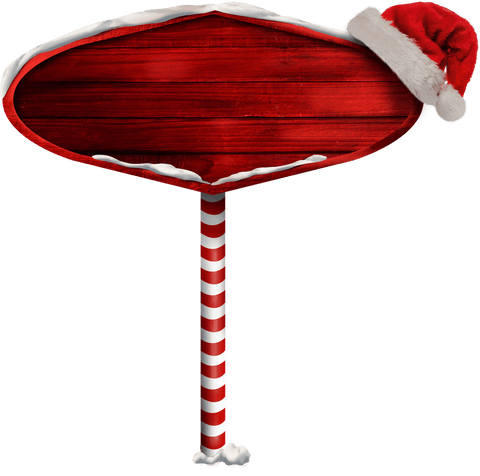 Transparent Christmas Sign Post with Red Santa Hat Copy Space - Download Free Stock Videos Pikwizard.com
