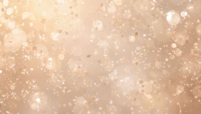 Shimmering Gold Bokeh with Star Confetti Backdrop Radiating Festive Luxurious Glow