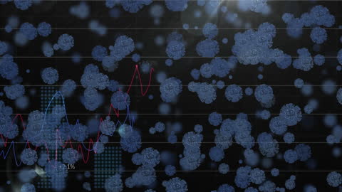 Covid Cells Overlaying Graph with Data Evaluation