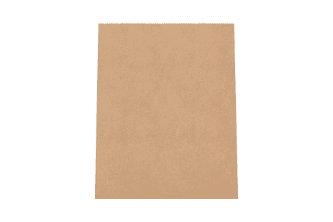 Brown paper shopping bag isolated on transparent background