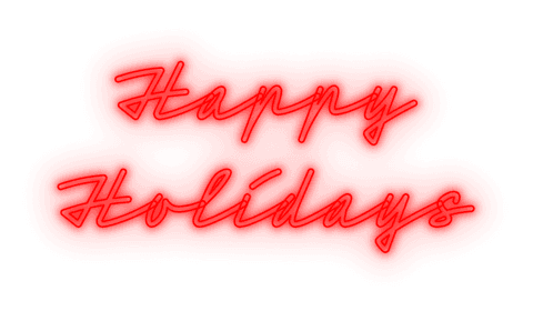 Transparent Neon Red Happy Holidays Text for Festive Designs - Download Free Stock Videos Pikwizard.com