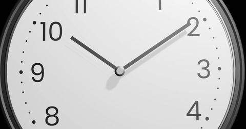 Minimalist Wall Clock Showing 10:10 - Download Free Stock Images Pikwizard.com