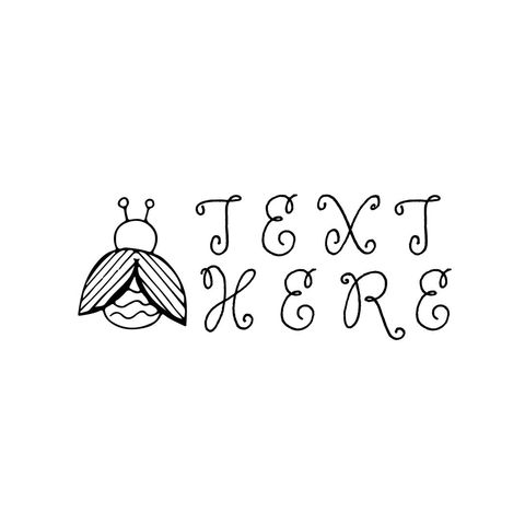 whimsical bee outline with fun typography - Download Free Stock Templates Pikwizard.com