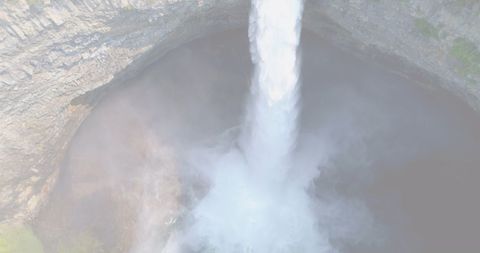 American Flag Silhouette over Scenic Waterfall View - Download Free Stock Images Pikwizard.com