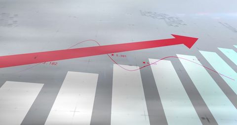 Abstract 3d chart illustrating business growth and success